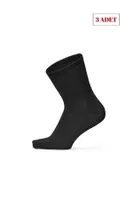 Socksturka 3'lü Kısa Konç Pamuklu Soket Çorap Somon Siyah