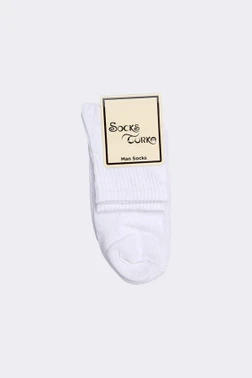 SocksTurca Socksturka Kısa Konç Pamuklu Soket Çorap Beyaz - Alternatif Görünüm