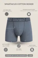 Spartacus Performance Pamuklu Long Boxer Mısırlı EBXR000008 Mavi Melanj görsel 10