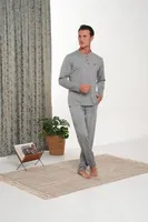 Süprem Patlı Cepli Erkek Pijama Takımı Bone Club 6160 Füme farklı açı