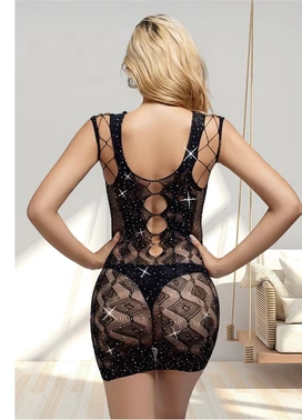 Taşlı Dantelli Elbise Vücut Çorabı So Beautiful 2457 - Alternatif Görünüm