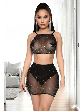 Taşlı Transparan Büstiyer Etek Fantazi Takım So Beautiful 2474 - Alternatif Görünüm