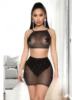 Taşlı Transparan Büstiyer Etek Fantazi Takım So Beautiful 2474 Siyah detay görünüm