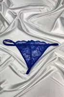 Transparan Dantel Tanga Külot Venlisa V6500 Mavi görsel 8