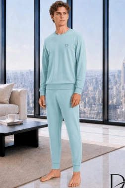 Turkuaz Erkek T-Shirt Pantolon Takımı Doreanse 4627