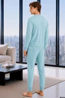 Turkuaz Erkek T-Shirt Pantolon Takımı Doreanse 4627 Görsel detay görünüm