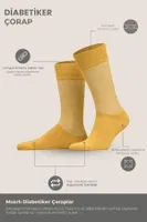 Unisex Diyabetik Bambu Soket Çorap Mısırlı UMDK000021 Hardal görsel 11