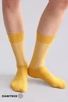 Unisex Diyabetik Bambu Soket Çorap Mısırlı UMDK000021 Hardal görsel 12