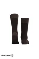 Unisex Diyabetik Bambu Soket Çorap Mısırlı UMDK000021 Kahverengi görsel 22