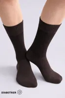 Unisex Diyabetik Bambu Soket Çorap Mısırlı UMDK000021 Kahverengi görsel 23