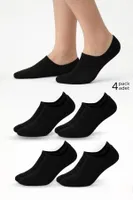 Unisex Pamuklu Süper Fit 4 Çift Sneaker Çorap Mısırlı KSNK000025 görsel 5