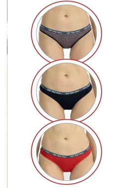 Us. POLO Assn. U.S. Polo Assn. 3Lü Kadın Karışık Renk Slip Külot 66428