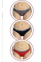 U.S. Polo Assn. 3Lü Kadın Karışık Renk Slip Külot 66428 Görsel