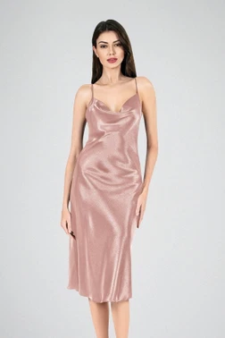 Ahu Lingerie Uzun Gecelik Degaje Vizon Ahu Primoda 7741