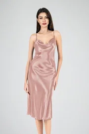 Ahu Lingerie Uzun Gecelik Degaje Vizon Ahu Primoda 7741