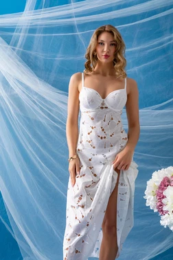 Gallipoli Uzun Gecelik Elbise, Slip Külot Takim Ekru Gallipoli 32291