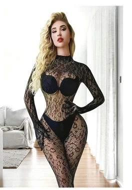 Uzun Kollu Boğazlı Dantel Vücut Çorabı So Beautiful 2426