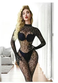 Uzun Kollu Boğazlı Dantel Vücut Çorabı So Beautiful 2426