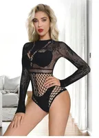 Uzun Kollu Dantelli Fileli Body Vücut Çorabı So Beautiful 24105 Siyah