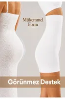 Uzun Paçalı Yüksek Bel Kadın Korse FormActive 1020  Beyaz detay görünüm