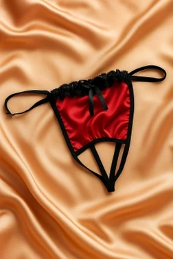 Venlisa Fiyonk Detaylı Saten G-String V6801
