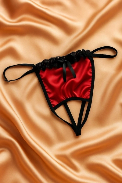 Venlisa Fiyonk Detaylı Saten G-String V6801