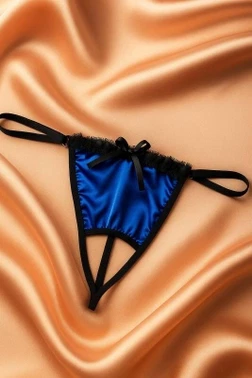 Venlisa Fiyonk Detaylı Saten G-String V6801 - Alternatif Görünüm