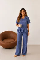 Viskon Lacivert Pötikare Pijama Takımı Bella Notte 61130 Lacivert farklı açı