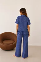 Viskon Lacivert Pötikare Pijama Takımı Bella Notte 61130 Lacivert görsel 4