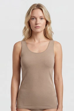 Türen Vizon Kadın Kalın Askılı Atlet Türen 953/Vizon