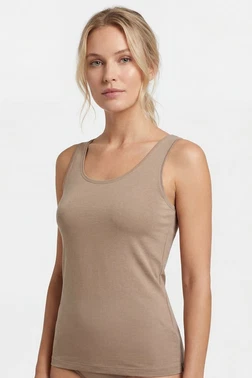 Türen Vizon Kadın Kalın Askılı Atlet Türen 953/Vizon - Alternatif Görünüm