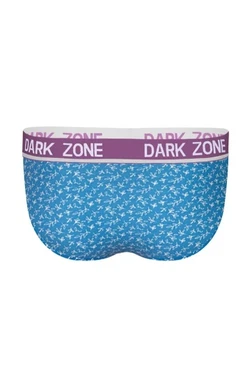 Yaprak Desenli Turkuaz Pamuklu Lastikli Slip Külot Darkzone DZ-1103-117-S - Alternatif Görünüm