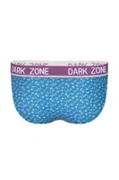 Yaprak Desenli Turkuaz Pamuklu Lastikli Slip Külot Darkzone DZ-1103-117-S Görsel detay görünüm