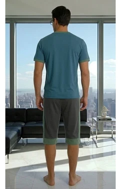 Yeşil Erkek T-Shirt Şort Takım Doreanse 4605 - Alternatif Görünüm
