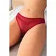 Kırmızı Desenli Seksi Kadın Transparan Tanga Külot Nightlight 9183-5