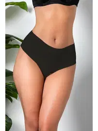 Gallipoli 3'lü Paket Dikişsiz, İz Yapmaz, Lazer Kesim, Yüksek Bel Slip Külot Siyah Gallipoli 21263