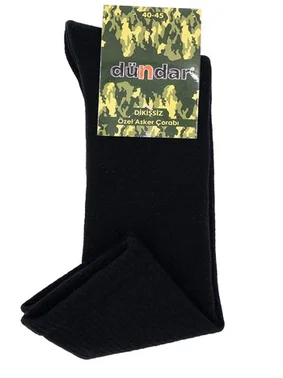 Dündar Çorap 4 Mevsim 12'li Erkek Pamuklu Asker Çorap 40-44 Dündar 9501 - Alternatif Görünüm