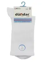 4 Mevsim 12'li Erkek Pamuklu Sports Çorap 40-44 Dündar 4230 Beyaz farklı açı