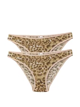Akbeniz Akbeniz Kadın Leopar Desenli 2'li Slip S0021