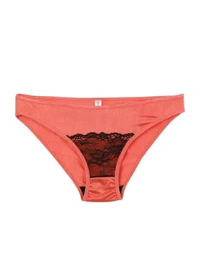 Akbeniz Mercan Rengi Dantel Detaylı 2'li Slip Akbeniz S0010 - Alternatif Görünüm