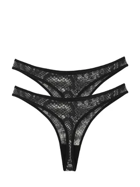 Akbeniz Kadın Siyah Yılan Desenli 2'li Tanga Slip Akbeniz S0012