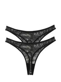 Akbeniz Kadın Siyah Yılan Desenli 2'li Tanga Slip Akbeniz S0012