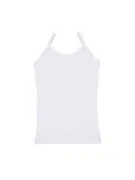 Kız Çocuk 3lü İp Askılı Atlet Akbeniz C004 Beyaz detay görünüm