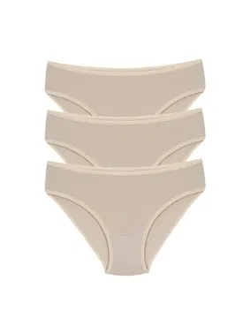 Akbeniz Akbeniz C001 Kız Çocuk 3'lü Sütlü Kahve Külot