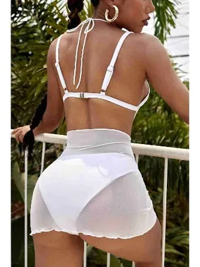 Angelsin Askılı Yumuşacık Tül Pareo Plaj Elbisesi Kimono Kaftan Angelsin MS4093 - Alternatif Görünüm