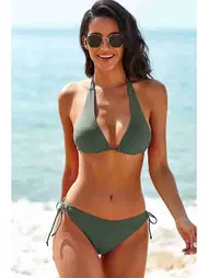 Angelsin Bağlamalı Bikini Üstü Yeşil Angelsin MS43829