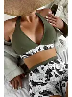 Baskılı Bikini Üstü (Çıkartılabilir Kaplı) Angelsin MS43899 Çok Renkli