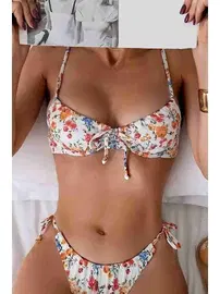 Angelsin Çiçek Baskılı Bikini Üstü Angelsin MS43879
