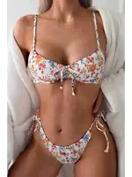 Çiçek Baskılı Bikini Üstü Angelsin MS43879 Çok Renkli detay görünüm