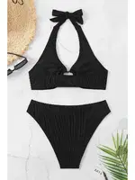 Kalp Aksusuarlı Bikini Takım (Çıkartılabilir Kaplı) Siyah Angelsin MS4131 Siyah farklı açı